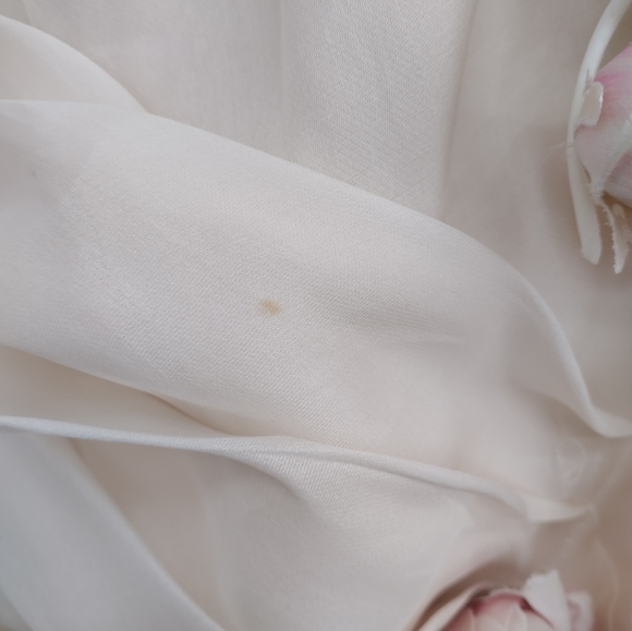 Atelier Aimee strapless beaded floral wedding gown roses ruched size 2 size 4 - Picture 8 of 14